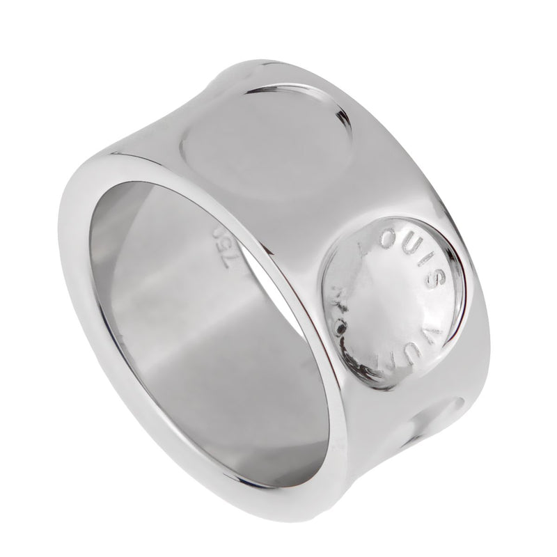 Louis Vuitton Empreinte White Gold Band Ring – Opulent Jewelers