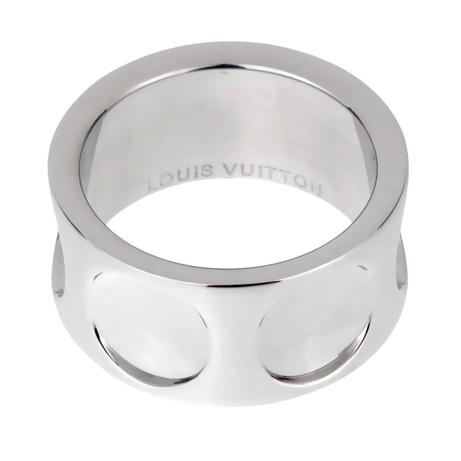 Louis Vuitton Empreinte White Gold Band Ring 0001765