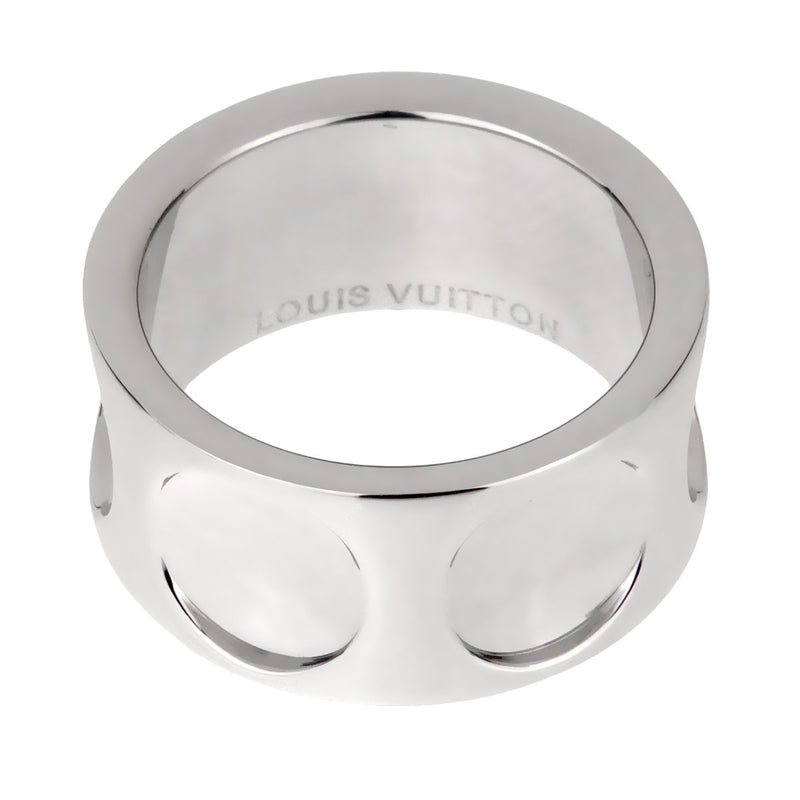 Louis Vuitton Empreinte White Gold Band Ring 0001765