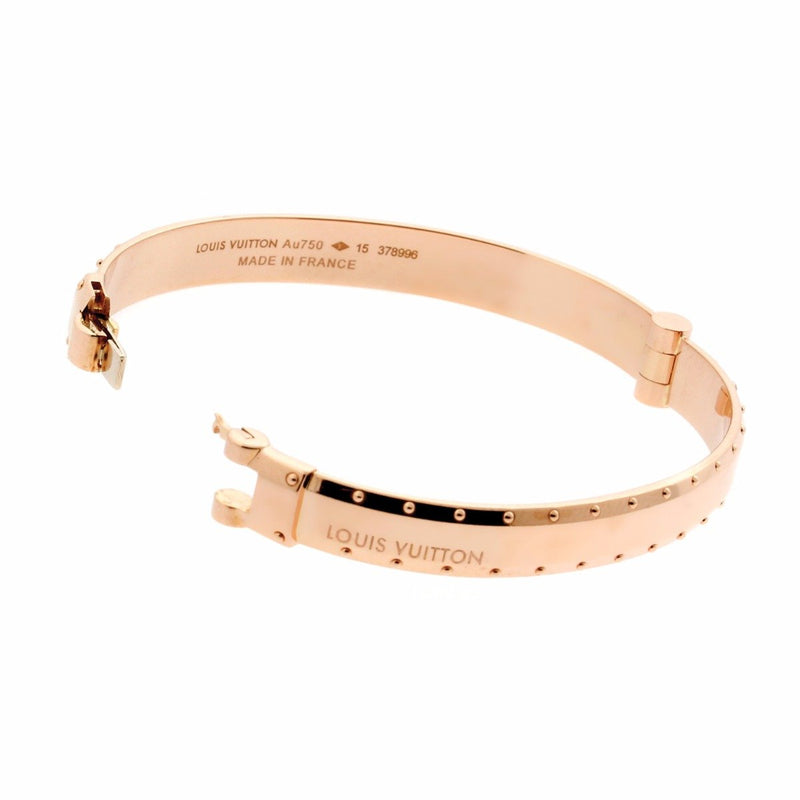 Louis Vuitton Empreinte Bangle Bracelet 18K White Gold and Pave