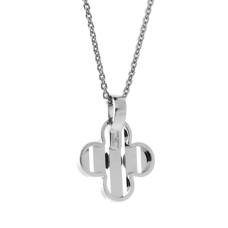 Louis Vuitton Flower White Gold Pendant Necklace