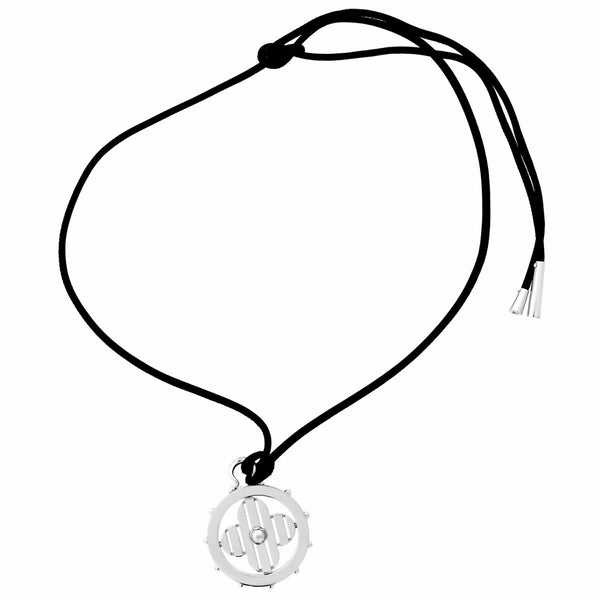 Louis Vuitton Flower White Gold Leather Necklace