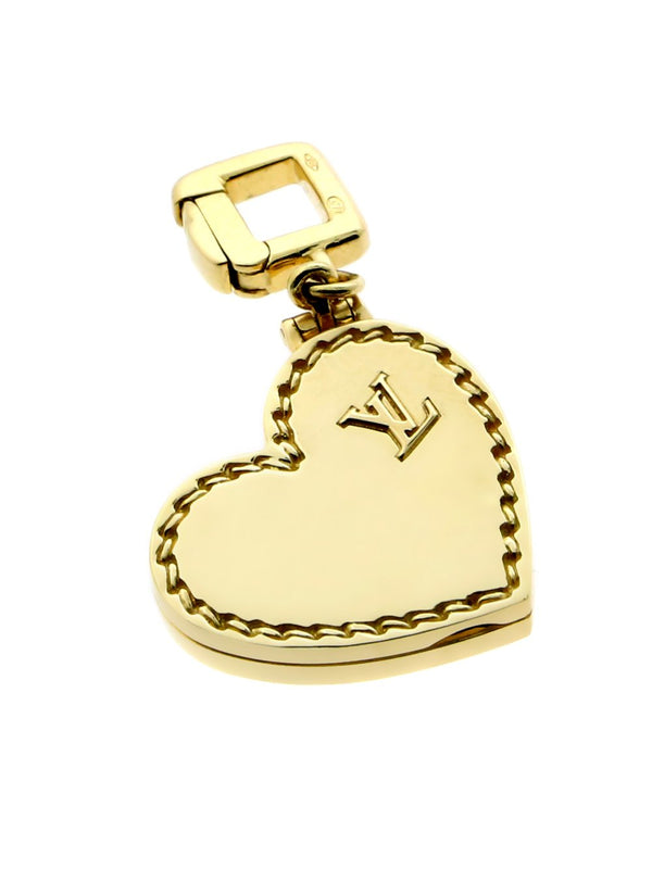 Louis Vuitton Gold Heart Locket Charm 0000314