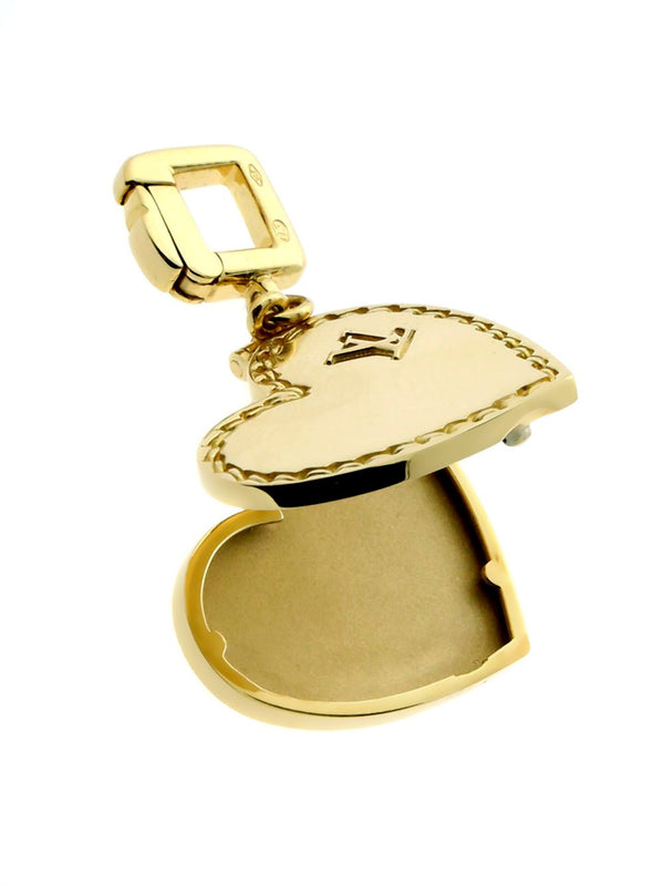 Louis Vuitton Gold Heart Locket Charm 0000314