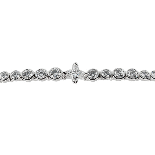 Louis Vuitton High Jewelry Diamond White Gold Tennis Bracelet