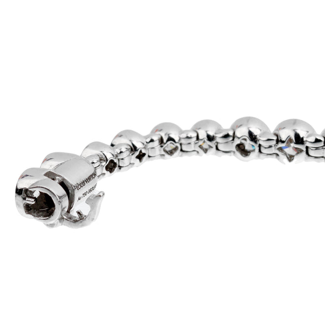 Louis Vuitton High Jewelry Diamond White Gold Tennis Bracelet