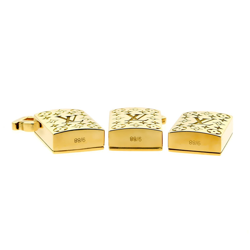Louis Vuitton Gold Plated Cufflinks with LV Motifs - Cufflinks