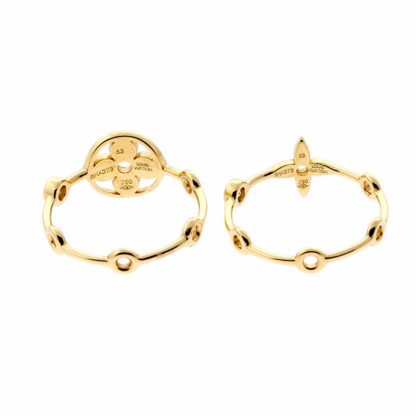 Louis Vuitton Monogram Gold Diamond Rings 0000573