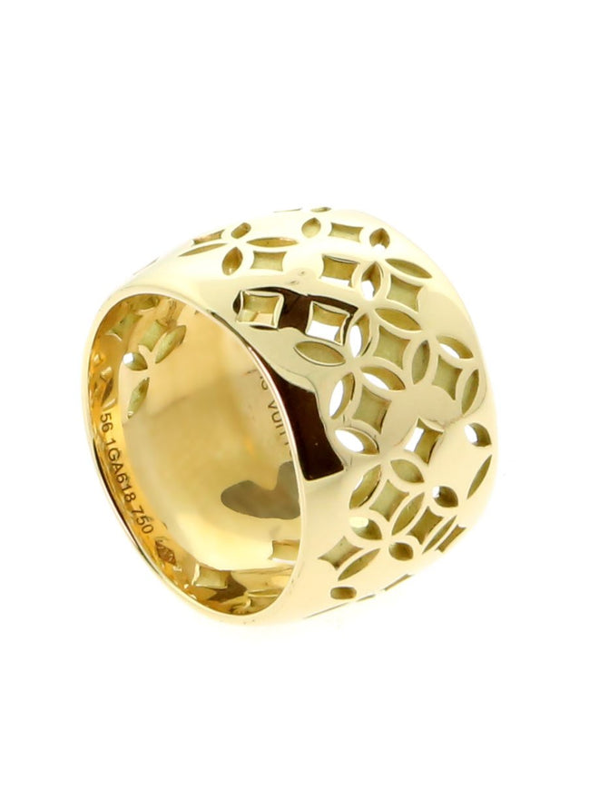 Louis Vuitton Gold Monogram Band Ring Available For Immediate Sale