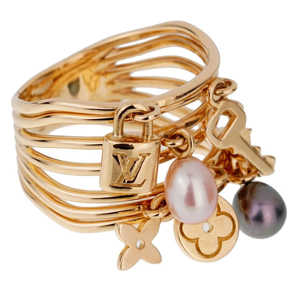 Event Blossom Monogram Charm Pearl Bracelet
