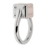 Louis Vuitton Pink Quartz Trunk White Gold Cocktail Ring 0003246