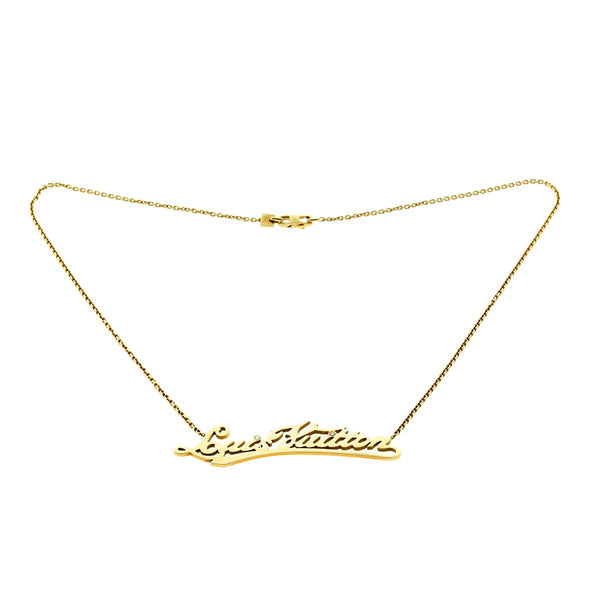 Louis Vuitton Signature Diamond Gold Necklace 0000192