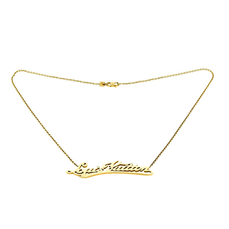 Louis Vuitton Signature Diamond Gold Necklace – Opulent Jewelers