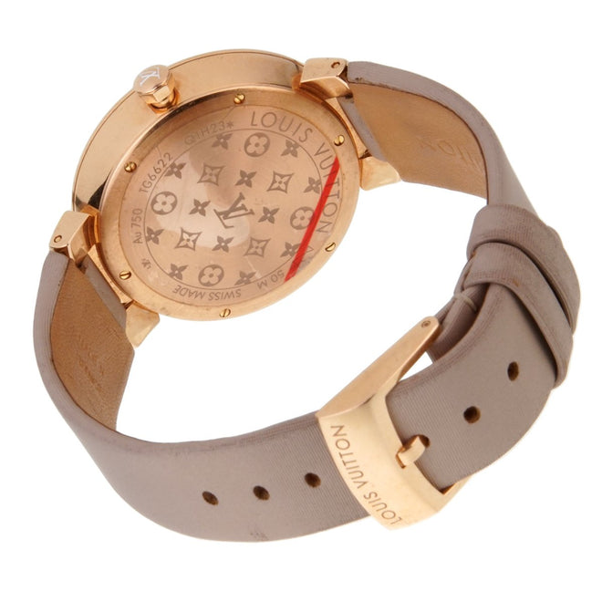 Louis Vuitton Tambour Blossom 35 Rose Gold Diamond Watch – Opulent