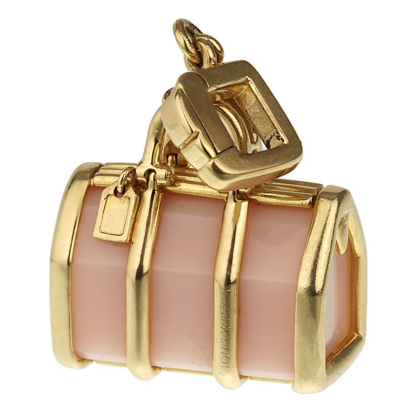 Louis Vuitton Key Ring Bag Charm Flower Motif Brown/Gold In A Gift Box  & Bag.