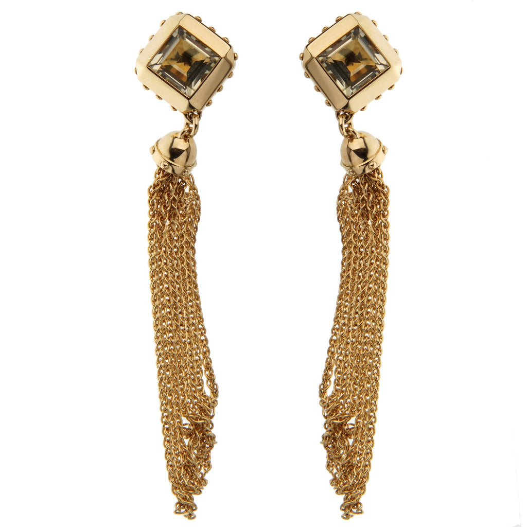 LOUIS VUITTON LV Iconic Flower Earrings Golden Metal