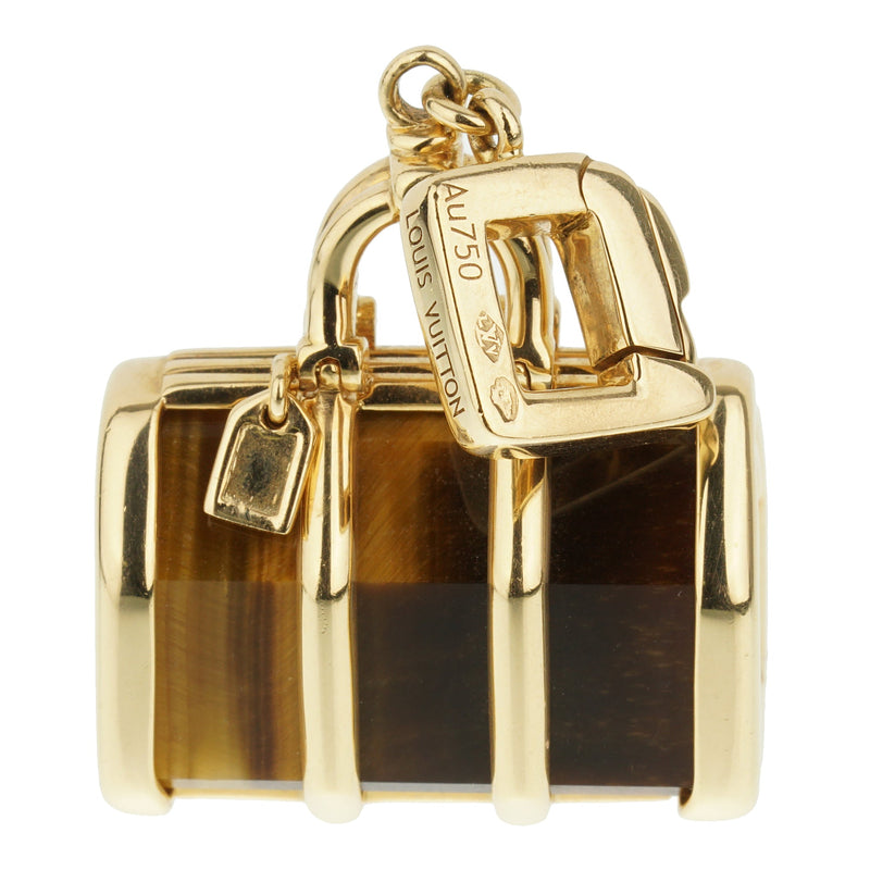 Louis Vuitton Yellow Gold Tiger Eye Bag Charm Pendant