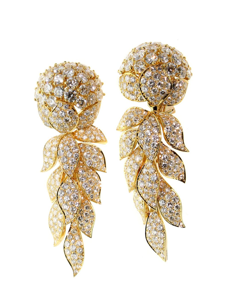 Magnificent Cartier Diamond Gold Earrings 0000074