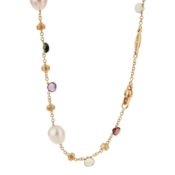 Marco Bicego Paradise Pearl Gemstone Gold Necklace 0001767