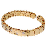 Marina B Diamond Yellow Gold Cuff Bangle Bracelet 0001295