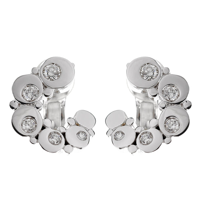 Marina B White Gold Diamond Hoop Earrings 0003103