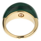 Mauboussin Vintage Malachite Diamond Yellow Gold Ring a1