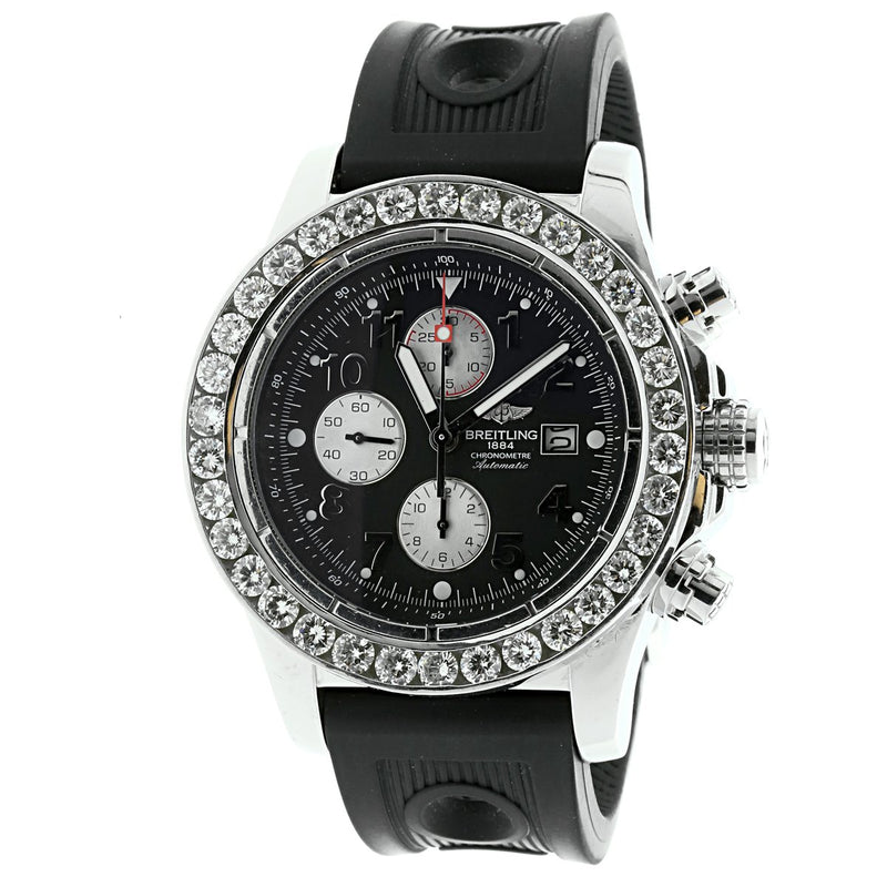 Mens Breitling Super Avenger Diamond Watch A13370 A13370