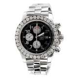 Mens Breitling Super Avenger Stainless Steel Diamond Watch A13370 aa1