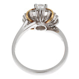 Mikimoto Ballerina Platinum Diamond Cocktail Ring Size 5 3/4 1bl41