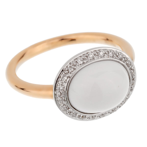 Mimi Milano Agate Diamond Rose Gold Ring 0002501