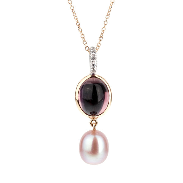 Mimi Milano Amethyst Pearl Diamond Necklace 0001015