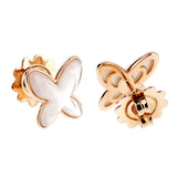 Mimi Milano Butterfly Mother of Pearl Gold Earrings 0001027