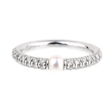 Mimi Milano Diamond Pearl White Gold Ring 0001000