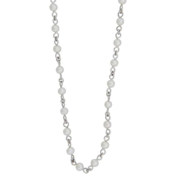Mimi Milano Pearl White Gold Necklace 0001013