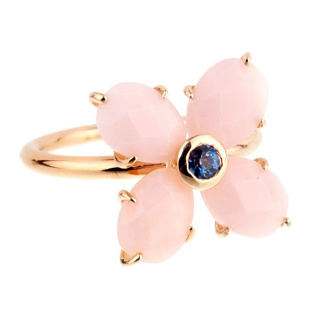 Mimi Milano Rose Gold Pink Opal Sapphire Ring 0000998