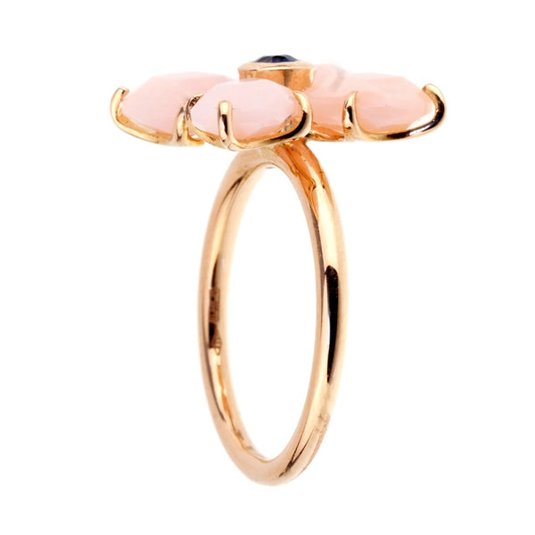 Mimi Milano Rose Gold Pink Opal Sapphire Ring 0000998