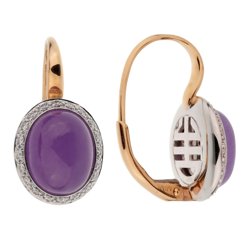 Mimi Milano Violet Jade Diamond Earring 0002496