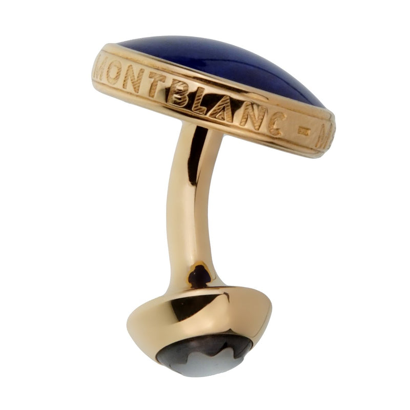 Montblanc Meisterstuck Yellow Gold and Lapis Cufflinks 0001548