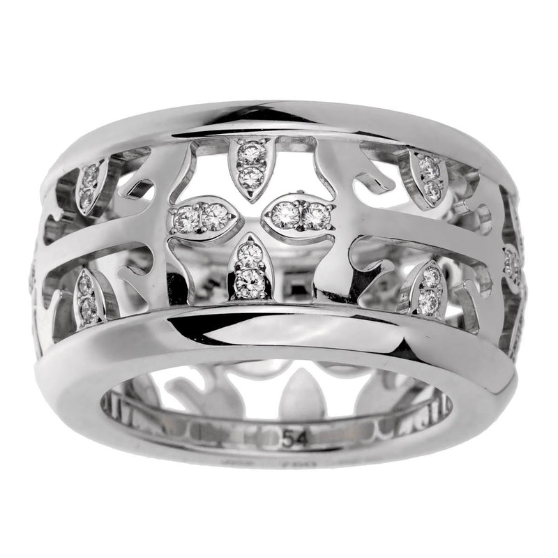 Patek Philippe Calatrava Wide Diamond White Gold Ring 0001933