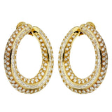 Pederzani Diamond Baguette Gold Hoop Earrings P8k55043b0