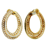 Pederzani Diamond Baguette Gold Hoop Earrings P8k55043b0