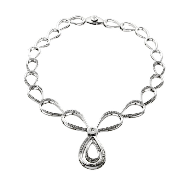 Pertegaz Drop White Gold Diamond Necklace 0000308