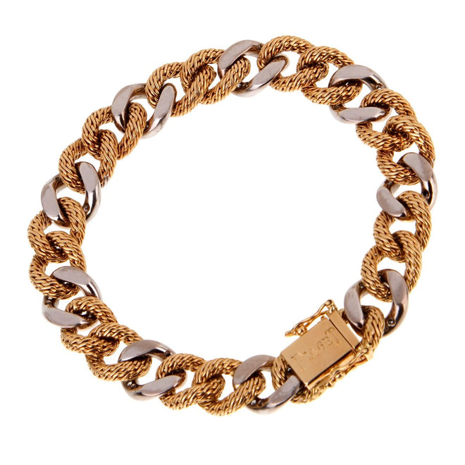 Piaget Diamond Yellow Gold Chain Link Bracelet 0001874