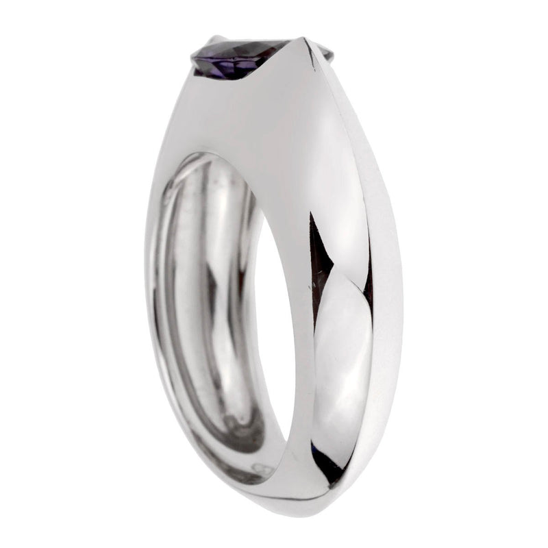 Piaget Iolite Diamond White Gold Ring Sz 6 1/2 0001918