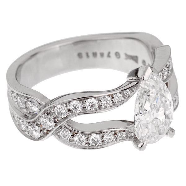 Piaget Jardin Secret Pear Diamond Engagement Ring 0002013