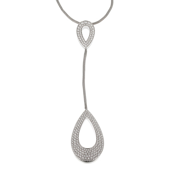 Piaget Pear Shaped Diamond White Gold Necklace 0003265