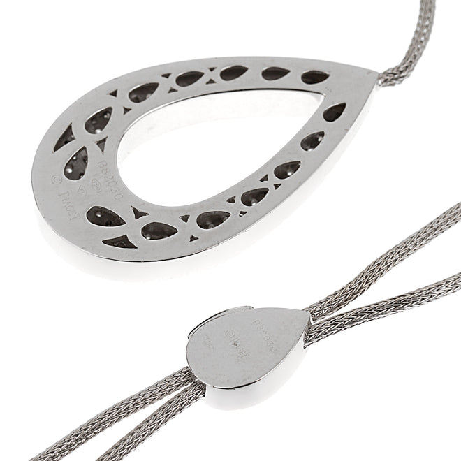 Piaget Pear Shaped Diamond White Gold Necklace 0003265