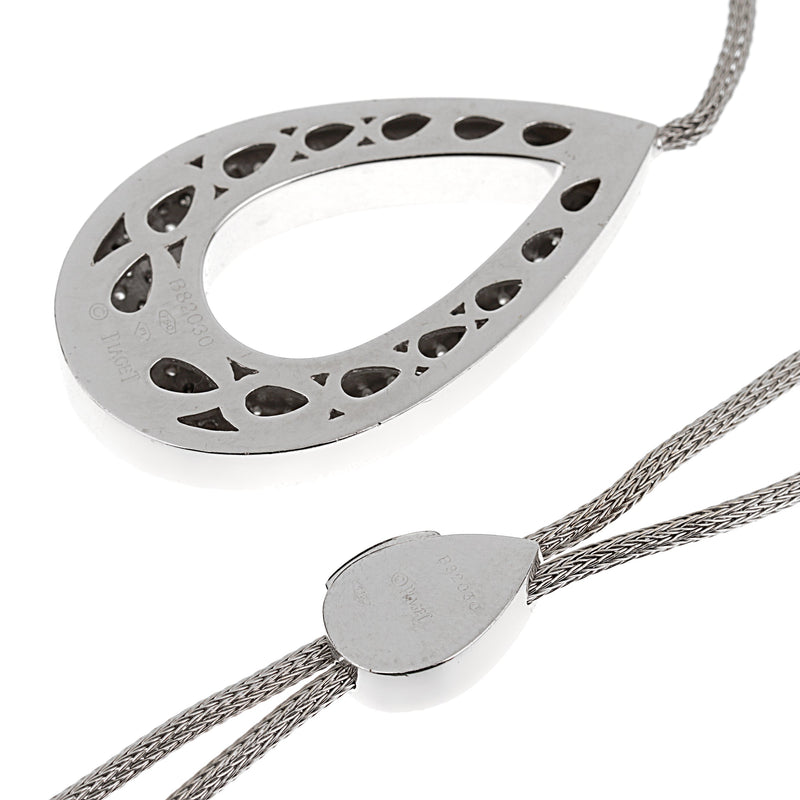 Piaget Pear Shaped Diamond White Gold Necklace 0003265