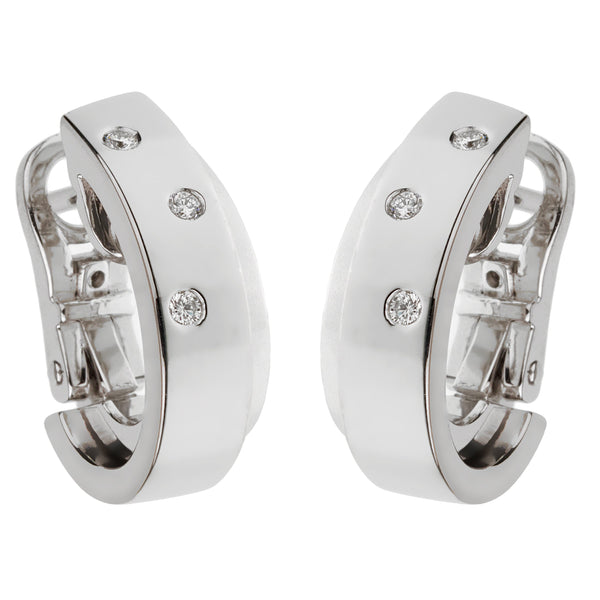 Piaget Possesion Diamond White Gold Hoop Earrings 0001905