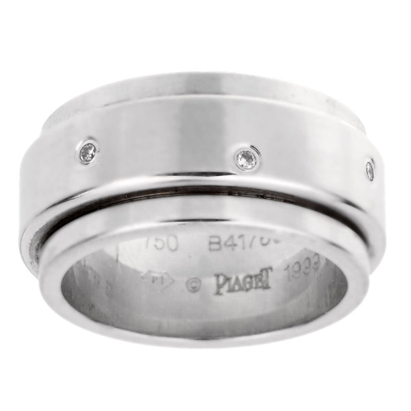 Piaget Possession White Gold Diamond Spinning Ring Sz 8 0001908